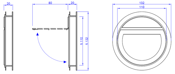 Szczelna klapa zwrotna z magnesem do okapu kuchennego Berger Ventilatoren fi 125 zielona
