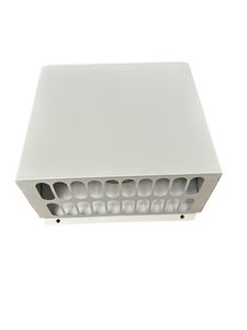 Czerpnia, wyrzutnia powietrza pionowa fi 200 biała z okapnikiem, kratka elewacyjna