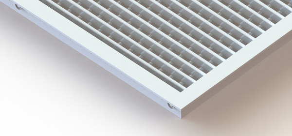 Kratka wentylacyjna 425x325mm z podwójnym rzędem kierownic usytuowanych poziomo i pionowo