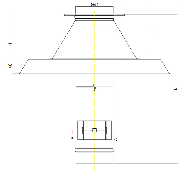 Podstawa dachowa okrągła B3 POD SIŁOWNIK Ø125mm