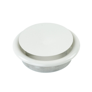 Anemostat nawiewny z ramką Ø 80 mm, biały-metal