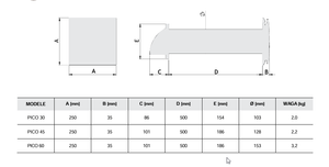 Rekuperator ścienny PICO PRO+60 z czujnikiem wilgotności i czujnikiem CO2 + WiFi