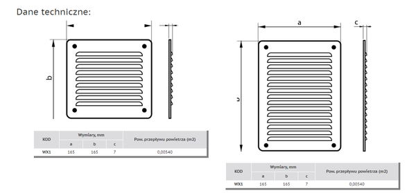 Osłona metalowa skośna 165x230 mm z siatką, grafit.