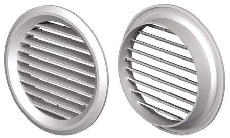 Kratka wentylacyjna okrągła z siatką i kołnierzem Ø 150 mm.