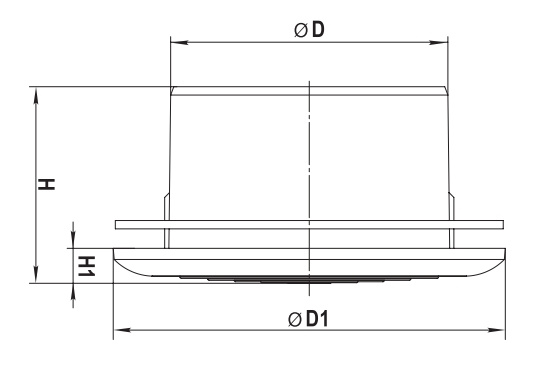Dyfuzor sufitowy z siatką Ø 100 mm, biały