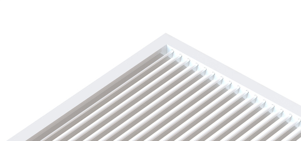Kratka wentylacyjna 1225x525mm z pojedynczym rzędem kierownic usytuowanych poziomo