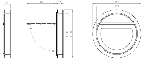 Szczelna klapa zwrotna z magnesem do okapu kuchennego Berger Ventilatoren fi 125 zielona
