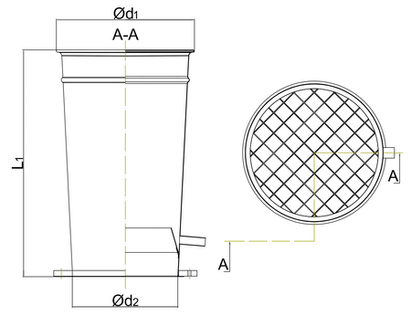 Wyrzutnia dachowa okrągła typ D Ø400mm