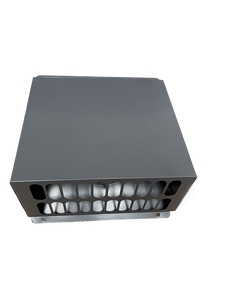 Czerpnia, wyrzutnia powietrza pionowa fi 160 antracyt z okapnikiem, kratka elewacyjna