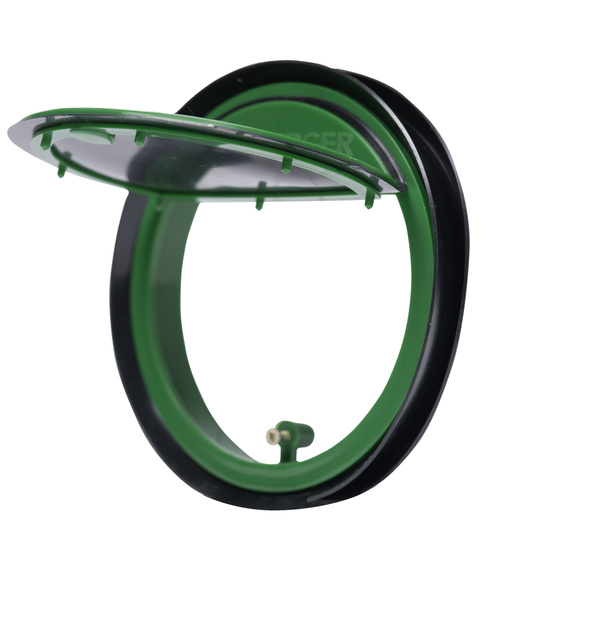 Szczelna klapa zwrotna z magnesem do okapu kuchennego Berger Ventilatoren fi 125 zielona