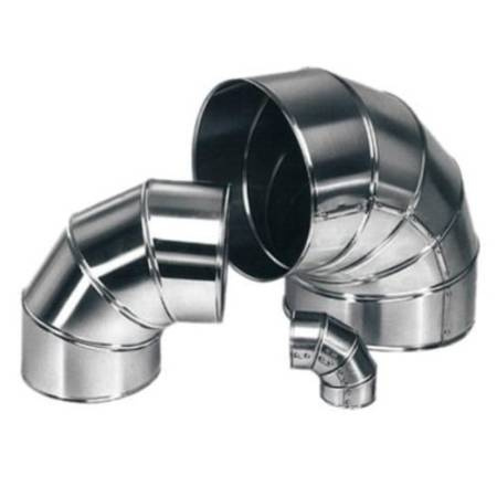 Płaszcz na kolano kąt 90st. Ø170mm grubość=0,5mm blacha ocynkowana