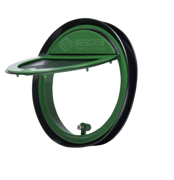 Szczelna klapa zwrotna z magnesem do okapu kuchennego Berger Ventilatoren fi 125 zielona