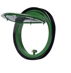 Szczelna klapa zwrotna z magnesem do okapu kuchennego Berger Ventilatoren fi 125 zielona