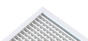 Kratka wentylacyjna 625x125mm z podwójnym rzędem kierownic usytuowanych pionowo i poziomo