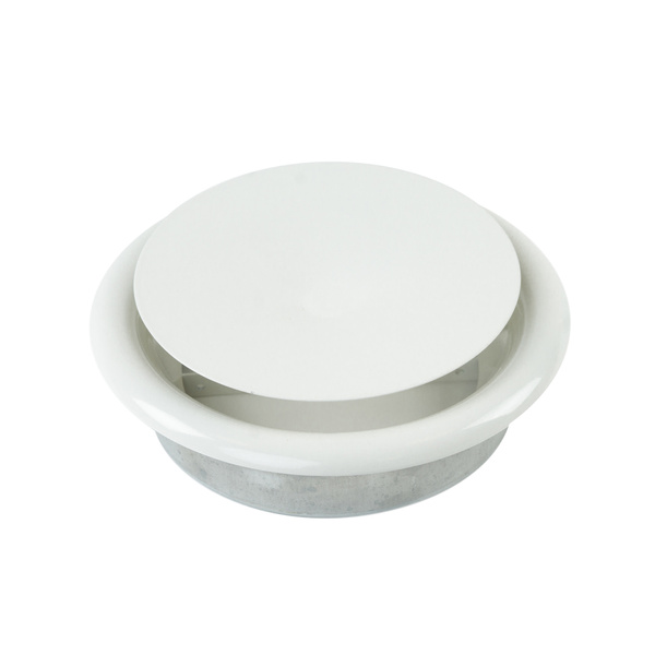 Anemostat nawiewny z ramką Ø 125 mm, biały-metal