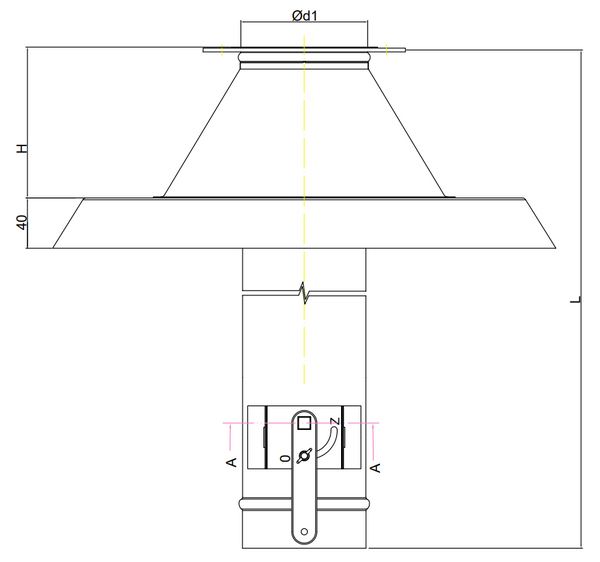 Podstawa dachowa okrągła B3 Z MECHANIZMEM RĘCZNYM Ø315mm