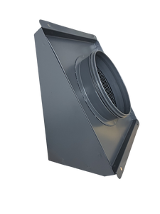 Czerpnia, wyrzutnia powietrza pionowa fi 160 antracyt z okapnikiem, kratka elewacyjna