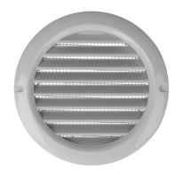 Kratka wentylacyjna okrągła z siatką i kołnierzem Ø 100 mm.