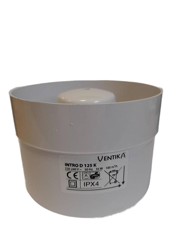 Wentylator kanałowy osiowy fi 125 Ventika Intro. Wydajność 185m3/h