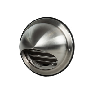 Czerpnia wyrzutnia ścienna okrągła Ø250 z okapnikiem stal nierdzewna.