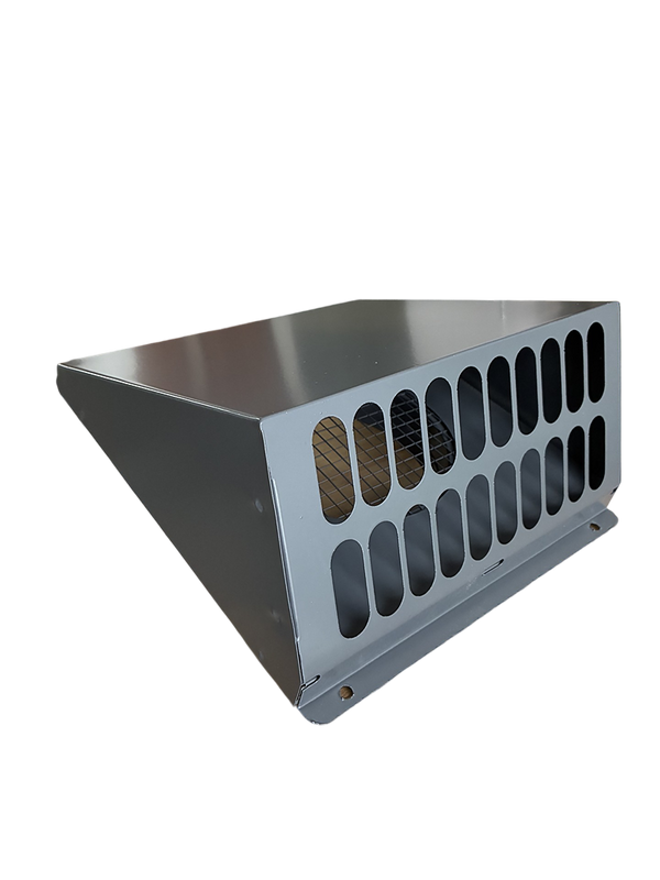 Czerpnia, wyrzutnia powietrza pionowa fi 160 antracyt z okapnikiem, kratka elewacyjna