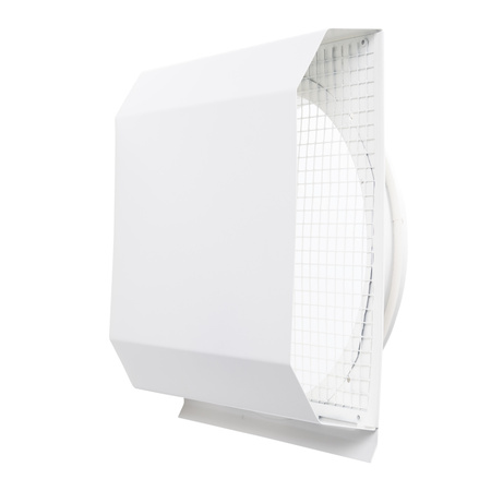 Czerpnia, wyrzutnia powietrza trapezowa  fi 200 biała z okapnikiem