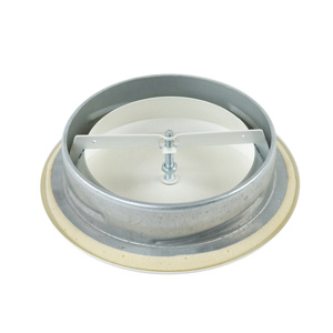 Anemostat nawiewny z ramką Ø 80 mm, biały-metal