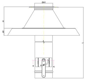 Podstawa dachowa okrągła B3 Z MECHANIZMEM RĘCZNYM Ø250mm