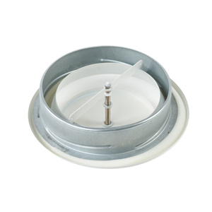 Anemostat wyciągowy z ramką Ø 125 mm, biały-metal