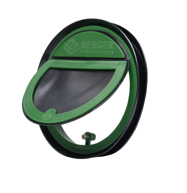 Szczelna klapa zwrotna z magnesem do okapu kuchennego Berger Ventilatoren fi 125 zielona