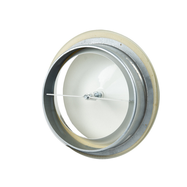 Anemostat nawiewny z ramką Ø 100 mm, biały-metal