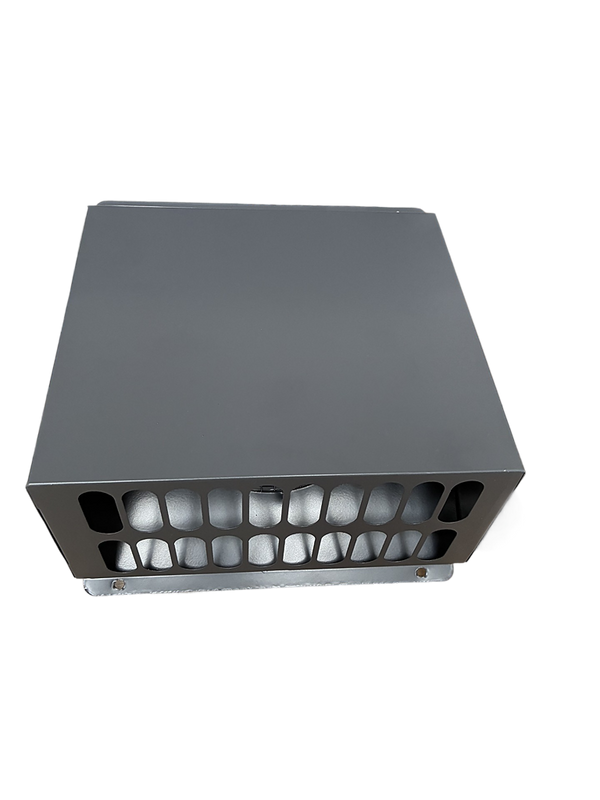 Czerpnia, wyrzutnia powietrza pionowa fi 250 antracyt z okapnikiem, kratka elewacyjna