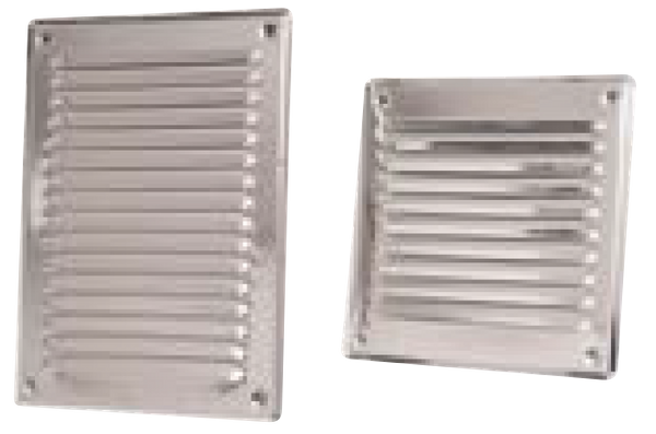 Osłona metalowa skośna 165x165 mm z siatką, chrom