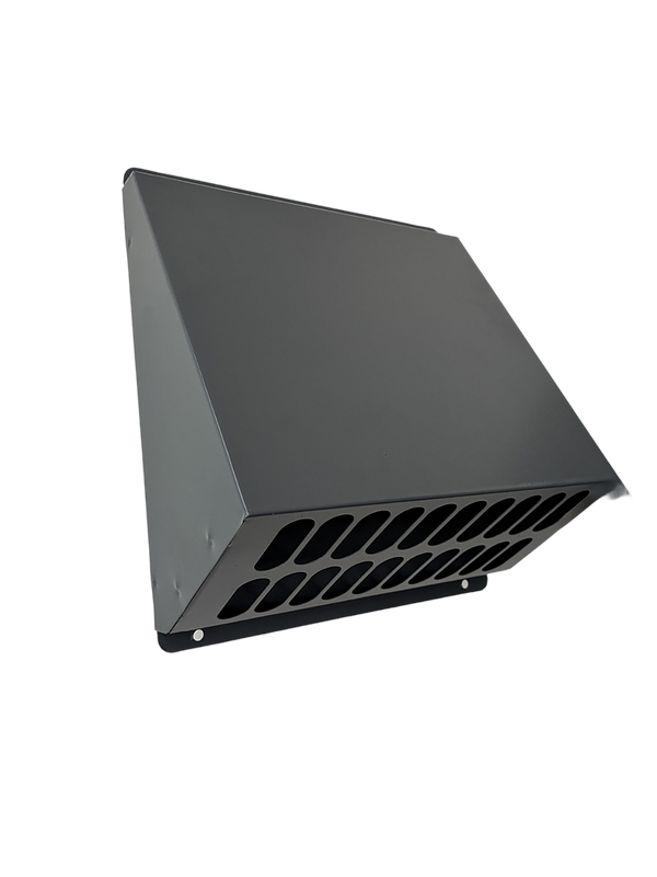 Czerpnia, wyrzutnia powietrza pionowa fi 200 antracyt z okapnikiem, kratka elewacyjna