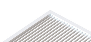 Kratka wentylacyjna 825x125mm z pojedynczym rzędem kierownic usytuowanych poziomo