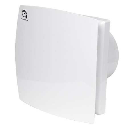 Wentylator łazienkowy Berger Ventilatoren WB-125W, fi 125 z przednim panelem, wersja z czujnikiem