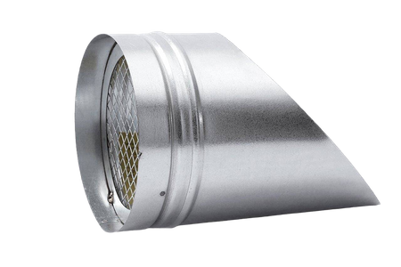 Sztucer, króciec okrągły z siatką Ø125mm