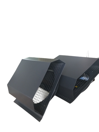 Czerpnia, wyrzutnia powietrza trapezowa  fi 200 antracyt z okapnikiem